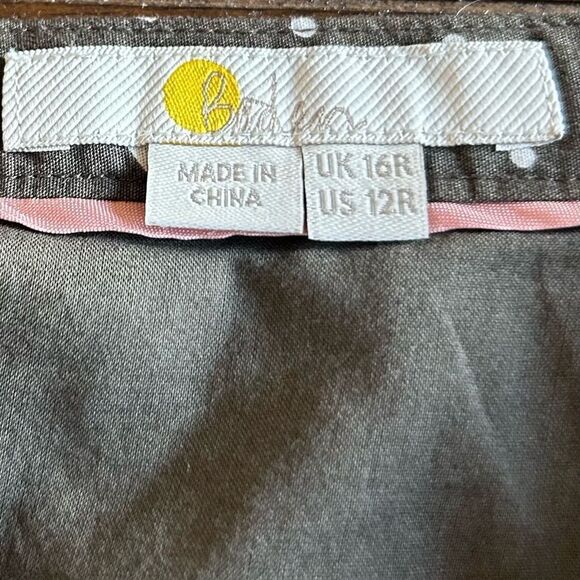 Boden Brown Lined Cotton Polkadot A-Line Skirt Size 12 - Picture 2 of 10